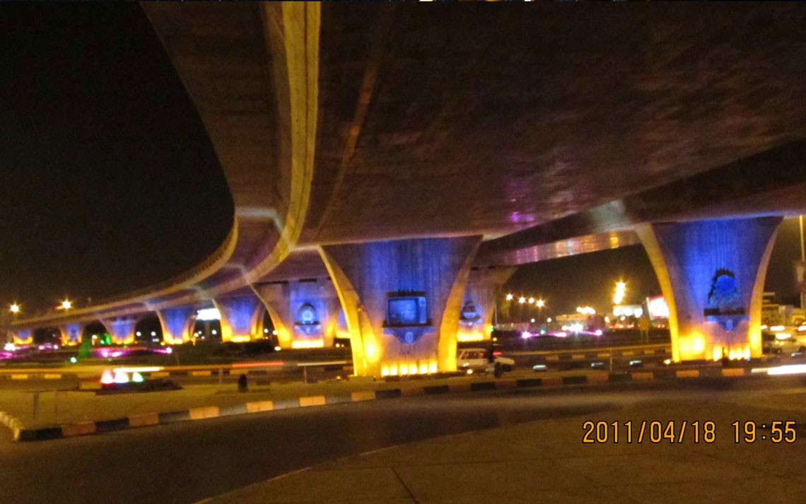 اجرای نورپردازی تقاطع غیر هم سطح جمهوری اسلامی
