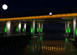 طراحی و اجرای نورپردازی پل علامه مجلسی