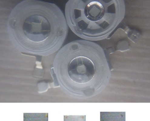 مقایسه تصویری سایز چیپ سه نوع ال ای دی