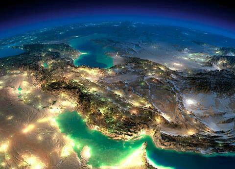 تصویر ماهواره ای ایران در شب