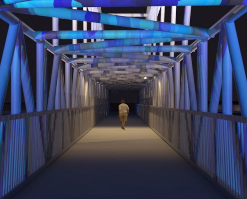 طراحی نورپردازی تقاطع غیر هم سطح شهید فهمیده مشهد